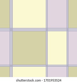 Simple geometric repeating pattern with colorful squares, rectangles, lines. Seamless abstract pattern with shapes. Vector illustration.