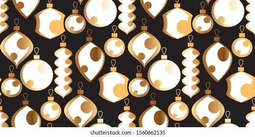 Simple geometric retro style xmas balls seamless pattern. Winter greetings rapport  for background, fabric, textile, wrap, surface, web and print design.

