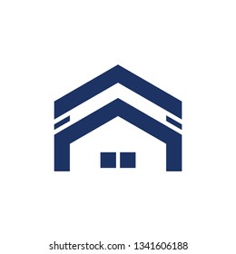simple geometric roof simple logo vector
