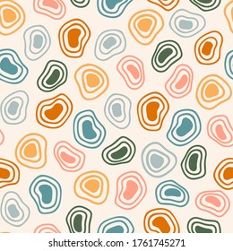 Simple geometric seamless pattern with abstract shapes. Trendy hand drawn textures. Modern abstract design for paper, fabric, interior decor and other users.