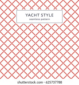 Simple geometric seamless pattern with rhombuses. Yacht style design. Abstract background decoration. Vector illustration for fashion minimalistic design. Modern elegant wallpaper. 