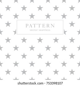 Simple geometric seamless pattern with stars. Light collection. Abstract textured background design template. Vector illustration for minimalistic design. Modern elegant wallpaper.