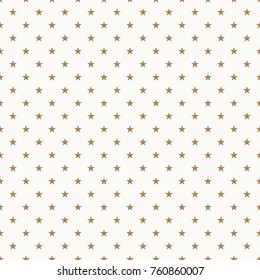 Simple geometric seamless pattern with stars. Golden collection. Abstract textured background design template. Vector illustration for minimalistic design. Modern elegant wallpaper.