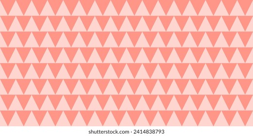 Simple Geometric Seamless Vector Pattern with Apricot Triangles isolated on a Light Blush Pink Background. Abstract Endless Print ideal for Textile, Wrapping Paper. RGB. Modern Repeatable Design.