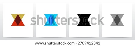 Simple Geometric Shape Combine Letter Initial Logo Design X