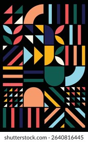 Simple geometric shape design with minimal backdrop. Seamless geometric simple shape vector illustration.
