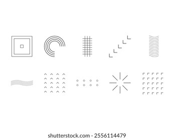 Simple Geometric Shape Element Set
