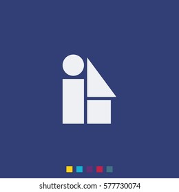Simple geometric shapes icon. Circle, triangle, square, rectangle illustration.