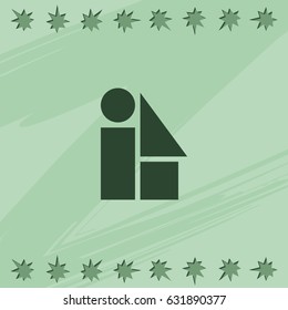 Simple geometric shapes icon. Circle, triangle, square, rectangle illustration.