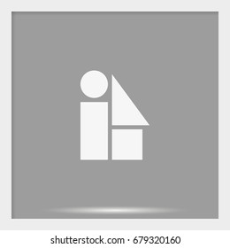 Simple geometric shapes icon. Circle, triangle, square, rectangle illustration.