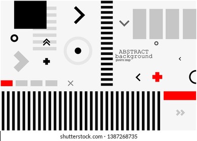 Simple geometric shapes. Minimal design. Modern abstract background.