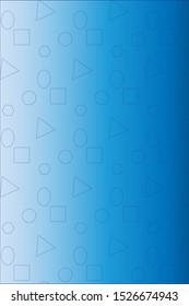 Simple geometric shapes on a blue gradient background