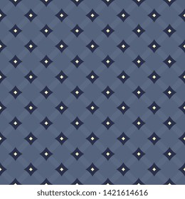 Simple geometric shapes pattern symmetrical arrangement. Small square rapport minimal motif. Print block for ladies dress fabric, apparel textile, mens shirt, swimwear, fashion garment, wallpaper.