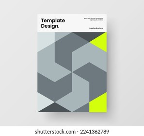 Simple geometric shapes presentation concept. Creative flyer A4 design vector illustration.