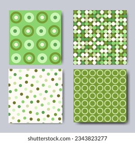 Simple geometric shapes seamless patterns, for fabric, textile, print, background and decorative wallpaper