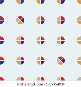 Simple geometric shapes vector seamless pattern for decoration, wrapping, textile.