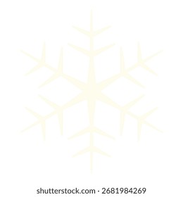 Simple geometric snowflake winter illustration