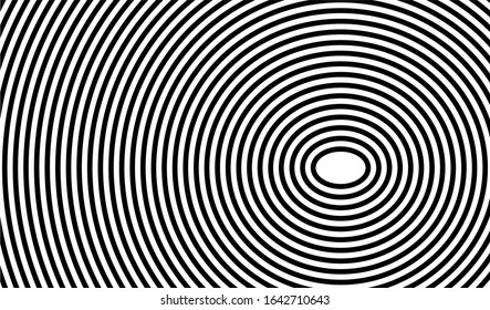 simple geometric spiral stripped black and white line background pattern design.
