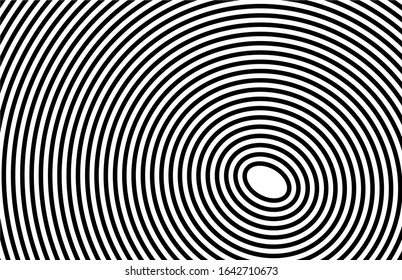 simple geometric spiral stripped black and white line background pattern design.
