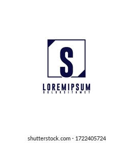 einfaches geometrisches S-Logo, Logo-Design einzeln auf weißem Hintergrund