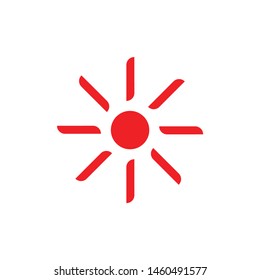 simple geometric sunrays symbol logo vector