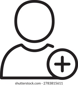 A simple geometric symbol featuring a circle and a plus sign, representing connectivity or addition. The design uses clean lines and a monochromatic palette.