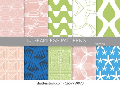 Simple geometric texture. Collection of geometric minimalist patterns. Backgrounds and wallpapers. Textile ornament. Properly grouped and layered drag and drop to the swatch pallet.