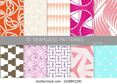Simple geometric texture. Collection of geometric minimalist patterns. Backgrounds and wallpapers. Textile ornament. Properly grouped and layered drag and drop to the swatch pallet.
