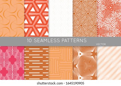 Simple geometric texture. Collection of geometric minimalistic patterns. Backgrounds and wallpapers. Textile ornament. Properly grouped and layered drag and drop to the swatch pallet.