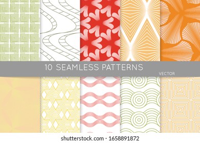 Simple geometric texture. Collection of geometric minimalistic patterns. Backgrounds and wallpapers. Textile ornament. Properly grouped and layered drag and drop to the swatch pallet.