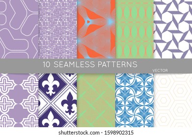 Simple geometric texture. Collection of seamless geometric minimalistic patterns. Backgrounds and wallpapers. Textile ornament. Properly grouped and layered drag and drop to the swatch pallet.