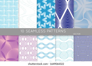Simple geometric texture. Collection of seamless geometric minimalistic patterns. Backgrounds and wallpapers. Textile ornament. Properly grouped and layered drag and drop to the swatch pallet.