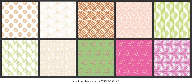 Simple geometric texture. Collection of seamless geometric minimalistic patterns. Backgrounds and wallpapers. Textile ornament. Properly grouped and layered drag and drop to the swatch pallet.