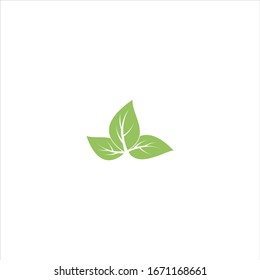 Simple Geometric Three Leaf Logo Vector