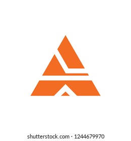 simple geometric triangle brand logo 
