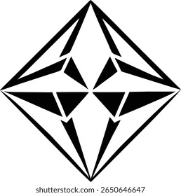 Design simples do logotipo do triângulo geométrico com simetria centralizada para a marca