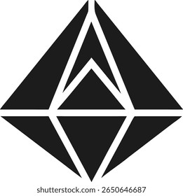 Simple geometric triangle logo design centered symmetry for brand identity
