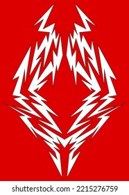 Simple geometric tribal tattoo pattern