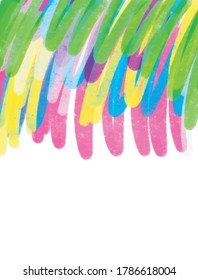 Simple Geometric Vector Blank. Free Hand Colorful Textured Background. Abstract Vector Print Ideal for Layout, Cover, Card. Creative Multicolor Painted Layout.