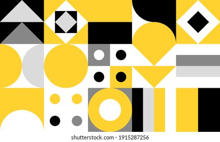 Simple geometric vector pattern. Bright color palette.
