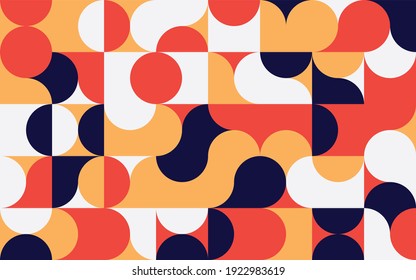 Simple geometric vector pattern. Bright color palette.