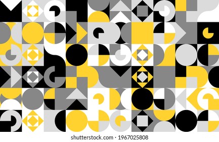 Simple geometric vector pattern. Bright color palette.