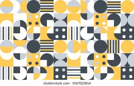 Simple geometric vector pattern. Bright color palette.
