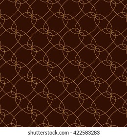 Simple geometric vector pattern. Shape on brown background. Vector illustration