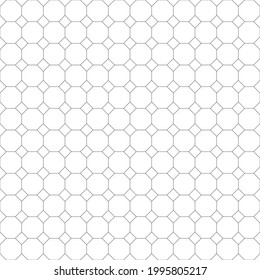 Simple geometric vector repeat pattern.
Black and white pentagon and squares background.
Architectural flooring.
White tiles surface.