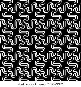 Simple geometric vector seamless monochrome pattern.