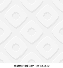 Simple geometric vector seamless pattern - gray volume figures background. Eps8