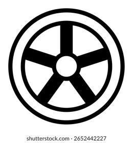 Einfache geometrische Vektor eines Rades für ein Elektrofahrzeug Für Web, App, Infografik, etc