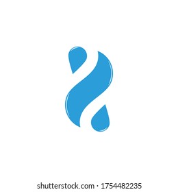simple geometric water splash drop symbol logo vector