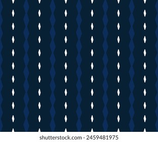 Líneas blancas geométricas simples patrón abstracto Formas rombo motivos clásico azul fondo mínimo. Pequeños Elementos de tela moderna diseño textil swatch vestido de damas, camisa de hombre en todo el bloque de impresión.